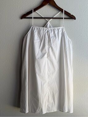 Zara White Babydoll A-line Mini Dress Spaghetti Strap Cottage-core Sundress